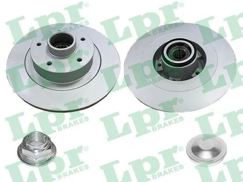 LPR R1079PRCA Arka Fren Diski Kaplamalı Rulmanlı Abs li Somunlu Grand Scenic III 2,0 Turbo / 2,0 DCI 5 Bijon ürün görseli 1