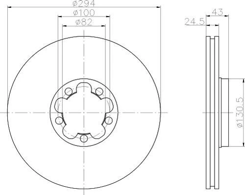 MAGNETTI MARELLI 360704001100 FREN DİSKİ V184 00-  (294×24,5×5DL) ürün görseli 1