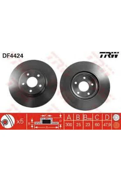 DF4424 FREN DİSKİ ÖN CMAX  10- CMAX  03- FOCUS II 04- FOCUS I ürün görseli 1
