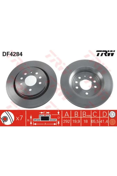 DF4284 FREN DİSKİ ARKA CROMA 05- / VECTRA C 02- SIGNUM 02- / ürün görseli 1
