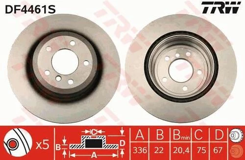 Trw Df4461s Arka Fren Diski Havalı Bmw 3 E90e91 320d 325ı 325xı 330d 330ı 330xd 330xı 01 05 Bmw 3 Coupe E92 32 34216764655 ürün görseli 1