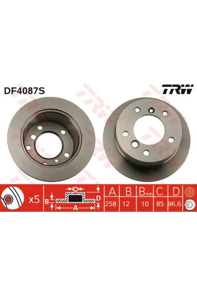 DF4087S FREN DİSKİ ARKA LT28-35 96-06 LT28-46 96-06 / SPRINTE ürün görseli 1