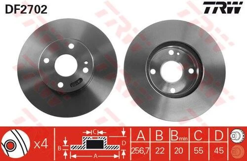 FREN DİSKİ ÖN MAZDA 323 FAMILIA 95-98 MAZDA 323 LANTIS 95-98 MX3 ürün görseli 1