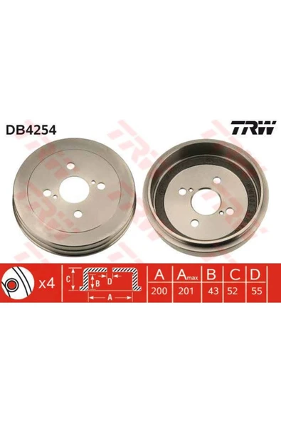 DB4254 FREN KAMPANASI YARIS 99-05  200-4 ürün görseli 1