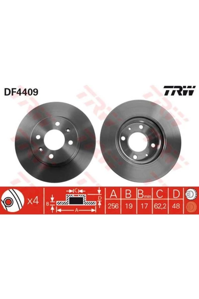 Fren Diski Ön Getz 02 Dizel Havalı 256mm ürün görseli 1
