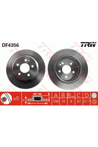 Df4356 A6394230112 Fren Dıskı Arka Vıano W639 03> Vıto W639 03> ürün görseli 1