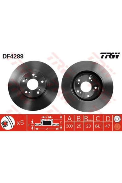 Fren Diski Ön Cıvıc Vıı Typer 0105 Havalı 300mm ürün görseli 1