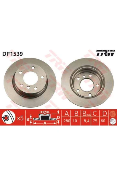 Arka Fren Dıskı Bmw E36 E46 280mm ürün görseli 1