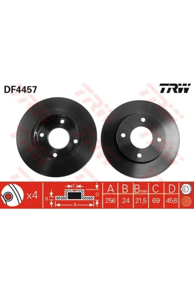 Fren Diski Ön Colt 0412 / Forfour 0406 Havalı 256mm ürün görseli 1