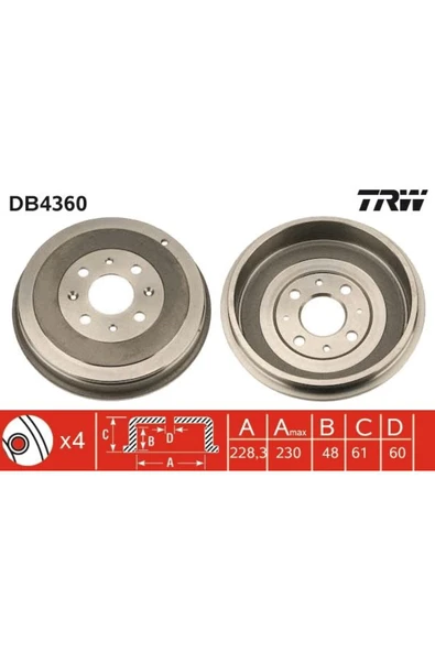 Arka Kampana Corsa D 07 Corsa E 14 Adam 13 Punto-grande Punto 05 274x228x61x48x4dl 14 Inç 51901444-5 ürün görseli 1
