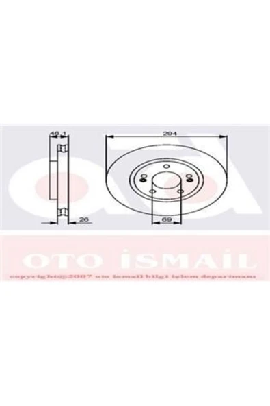 DF4443 FREN DİSKİ ÖN SANTAFE  00- TRAJET 99- HAVALI 294mm ürün görseli 1