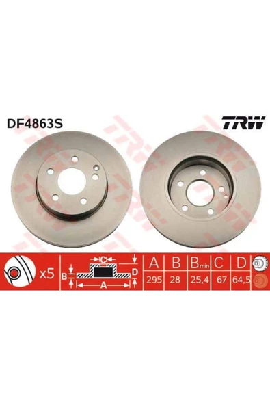 Fren Diski Ön Mercedes W204 W212 W207 07 ürün görseli 1