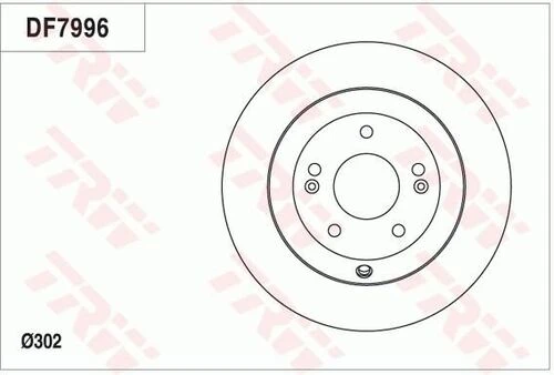 Trw Df7996 Arka Fren Diski Santa Fe 09-12 Sorento 12 302x11x5 584112p000 ürün görseli 1