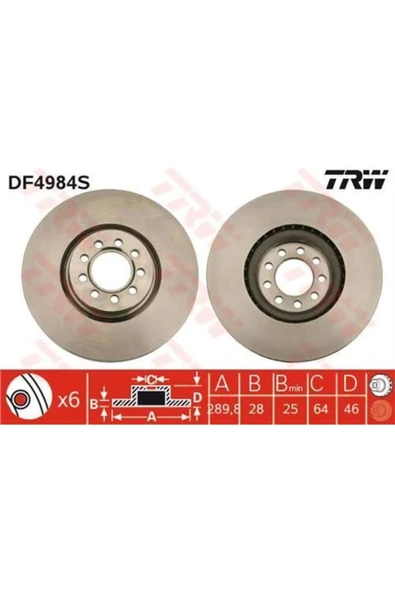 Fren Dıskı Ön Daıly 35c 40c 45c 50c 06- 290x28 Uyumlu ürün görseli 1