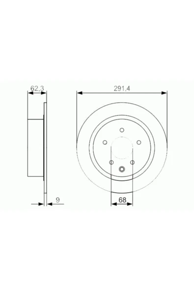 Df7369 Fren Diski Arka Juke 10- Qashqai 07- Pulsar 14- Düz 292mm ürün görseli 1
