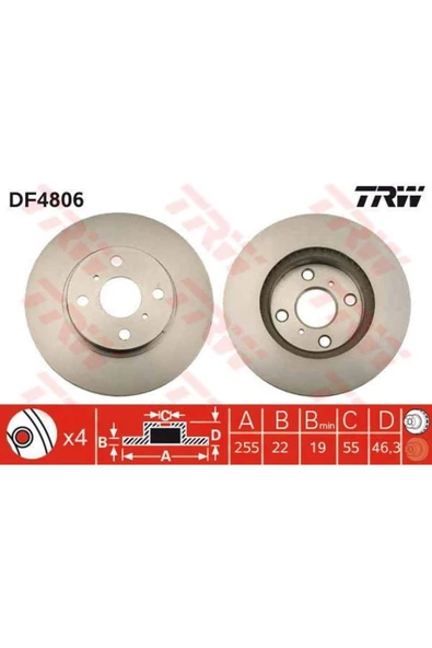 Fren Diski Ön Yarıs 0513 Japon Havalı 255mm ürün görseli 1