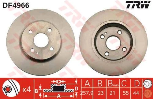 Trw Df4966 Fren Diski Ön Havalı Mazda 2 1.3 1.4 Mzr-cd 1.5 1.6 Mz-cd 06 Df7133251 ürün görseli 1