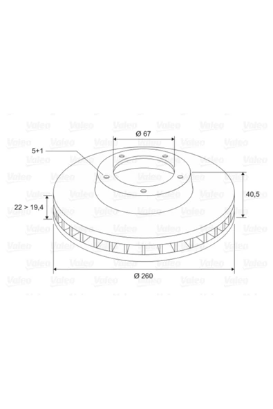 186562 FREN DİSKİ ÖN MERCEDES W168 97-04 DÜZ 260mm ürün görseli 1