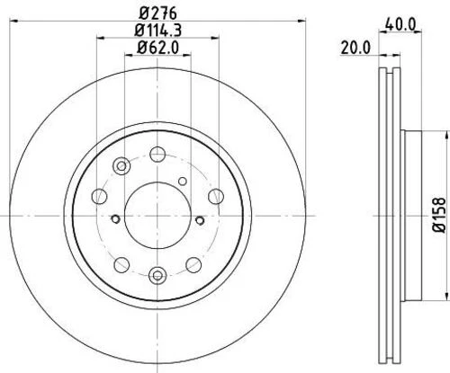 YAVUZSAN 32736 Ön Fren Diski Swift 05-12 276×5Dl ürün görseli 1