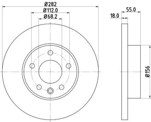 YAVUZSAN 36136 Ön Fren Diski T4 90-03 Havasız Takım 282 Mm5 Dlk. ürün görseli 1