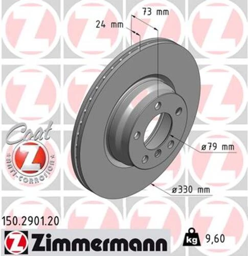 Zimmermann 150.2901.20 Fren Diski Ön Bmw F30 F32 F34 F36 F22 34116792221 ürün görseli 1