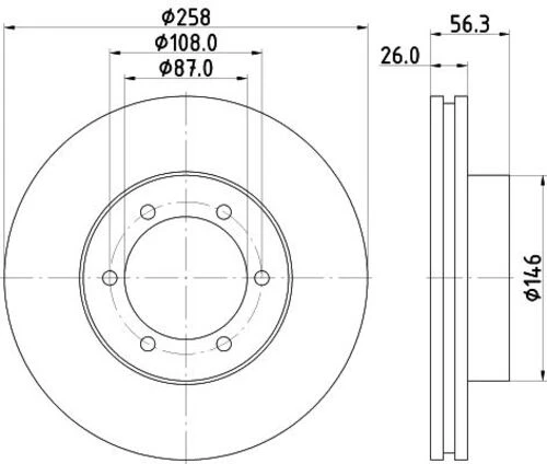 Yavuzsan 18150 Ön Fren Diski Pregio 97-258mm Havalı Adet 0k72f33251 ürün görseli 1