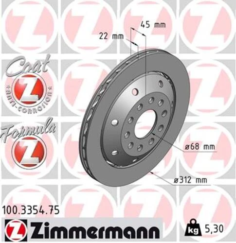Zimmermann 100.3354.75 Fren Disk 8d0615602 ürün görseli 1
