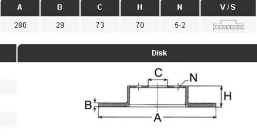 Yavuzsan 33379 Ön Fren Diski Ducato Boxer Jumper Iıı 06-2.2hdı-2.3hdı Küçük 279.7x28x69.6x5 Dl Havalı Adet 1607872180 ürün görseli 1