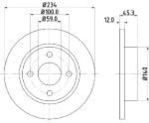 Yavuzsan 26603 Ön Fren Diski Micra Iı 92-98 1.0-1.0l-1.3ı-1.4l-16v-1.5d 234x12x4dl Adet 40206-5f001 ürün görseli 1