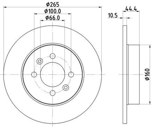 Yavuzsan 30697 Arka Fren Diski Laguna Safrane 99-265.0mm 51712-fd300 ürün görseli 1