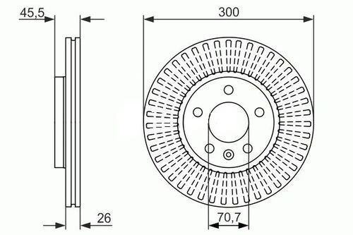 Yavuzsan 27669 Ön Fren Diski Astra J 09-aveo 11-cruze 09-16 İnç 300mm Ad 13502051 ürün görseli 1