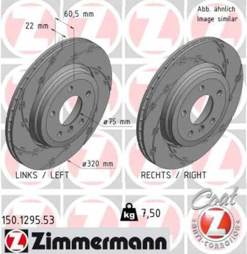 Zimmermann 150.1295.53 Fren Diski Arka 3 1999 986478975-df4212 34201166073 ürün görseli 1
