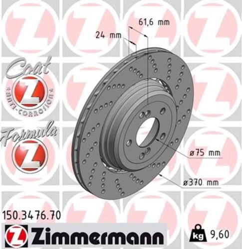 Zimmermann 150.3476.70 Fren Disk 34212282808 ürün görseli 1