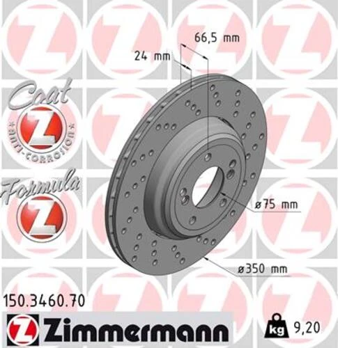 Zimmermann 150.3460.70 Fren Disk 34212283388 ürün görseli 1