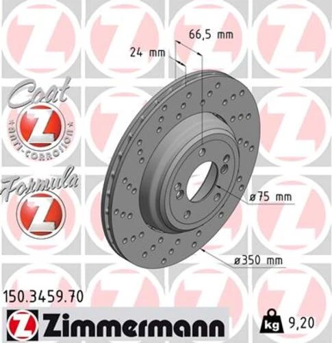 Zimmermann 150.3459.70 Fren Disk 34212283387 ürün görseli 1