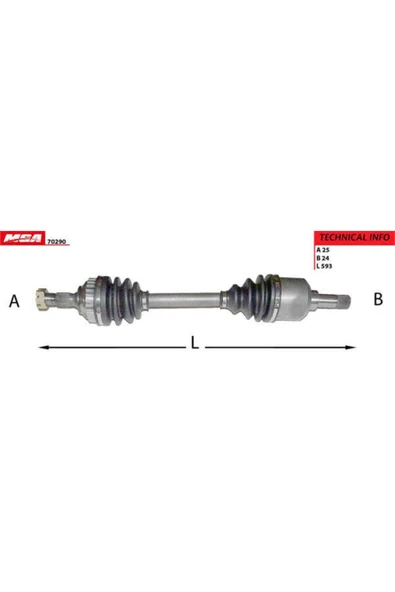 MGA 70290  Aks Absli 29d Partner / Xsara 1.6 Hdı 2.0 Hdı 1.8 ürün görseli 1