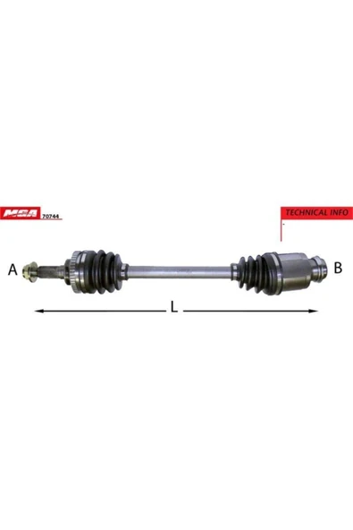 PTTAVM: MGA 70744 Aks Komple Sag- Abslı - Mazda 323-lantıs 95-98