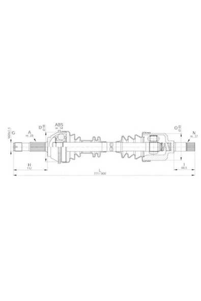 ECOFIX KRL0084ECF Krl0084ecf Ön Aks Ducato-boxer-jumper 94-02 2,0 14q Sol (abs Li)(54dıs-ml5 Snz) ürün görseli 1