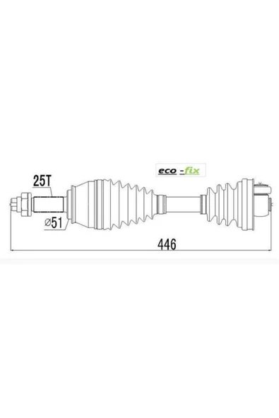 ECOFIX KRL5027ECF Krl5027ecf Ön Aks Doblopalioalbea 1,3 Mjt 05- Abs Sä°z Sol Yarım ürün görseli 1