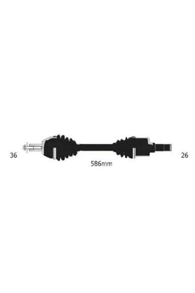 GKN 304757 Glanzer  Aks Komple Mekanik Sol Golf V Jetta A3 1.6 Benzinli Bgu Bse 102 Beygır ürün görseli 1