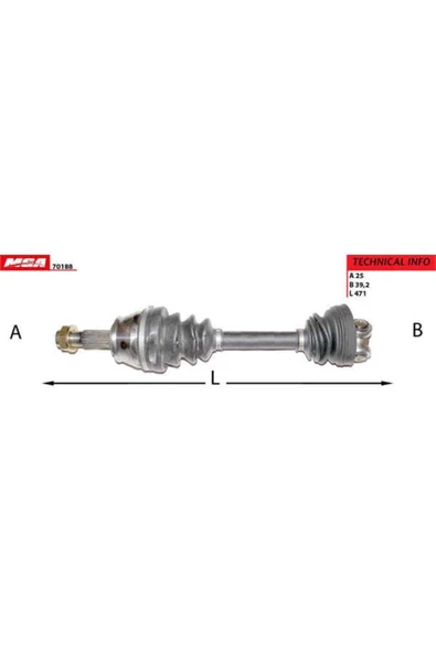 MGA 70188  Aks Sol Palio Albea 06- Linea 07- 1.3 Jtd 90 Hp ürün görseli 1