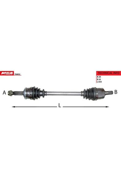 MGA 70452  Aks Sol Absli I20 08-11 1.2 1.4 ürün görseli 1