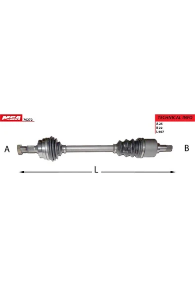 MGA 70270 Aks Sol Ince Freze Peugeot 306 1.6 Tu5jp Abslı 29d  Oem ürün görseli 1
