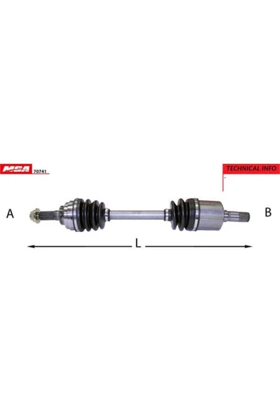 MGA 70741  Aks Sol Mazda 323 Lantıs 95-98 1.8 Manuel ürün görseli 1
