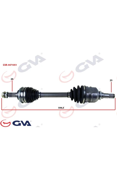 GVA 4471051 Komple Aks Sol Toyota Corolla 1.6l 4a-fe Ae101 Ae111 92-00 / 1.3l 2e Ee100 Ee111 94-00 Abs Siz Araçl ürün görseli 1