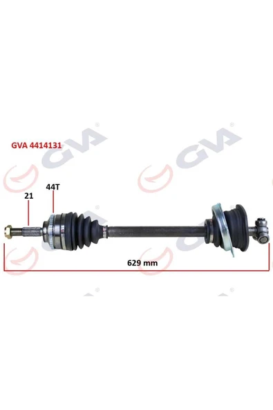 GVA 4414131 Komple Aks Sol Clıo Iı 1.5dcı 98-05 Abs Li 44diş 629mm Yaylı ürün görseli 1