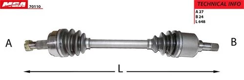 MGA 70110  Aks Sol Abssız Scudo / 806 Expert / Jumpy 1.9D Mıllı ürün görseli 1