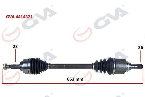 GVA 4414321 Komple Aks Sol Clıo Iv 1.5 Dcı 12- 75-90hp   391010115r ürün görseli 1