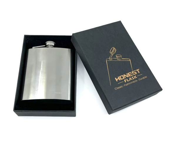 Honest Paslanmaz Çelik Cep Matarası - 7 OZ - Resim 5