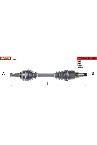 MGA 70208  Aks Sol Absli  uyumlu Clıo Thalia 08- Clıo Iı Symbol 10- Kangoo 10- 1.5 Dcı ürün görseli 1
